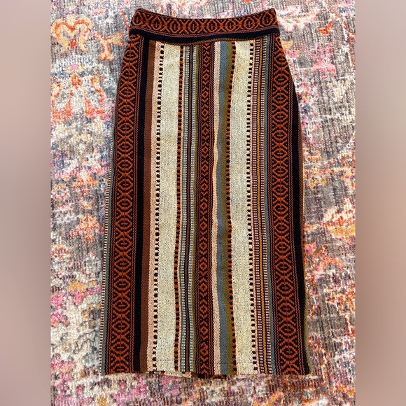 ASOS Embroidered Striped Midi Pencil Skirt - Picture 1 of 3